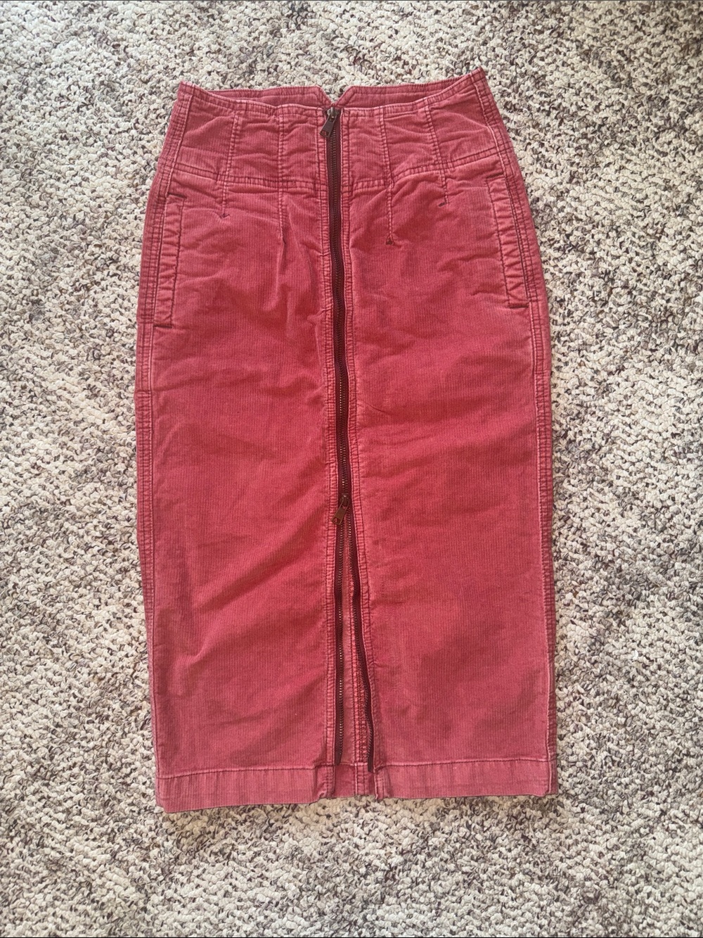 FREE PEOPLE— Long Corduroy Skirt